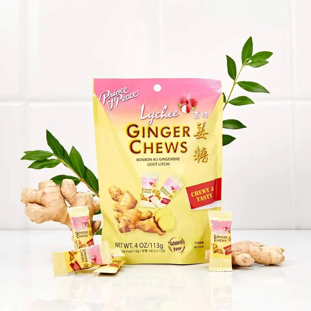 Lychee Ginger Chews - Ginger Candy