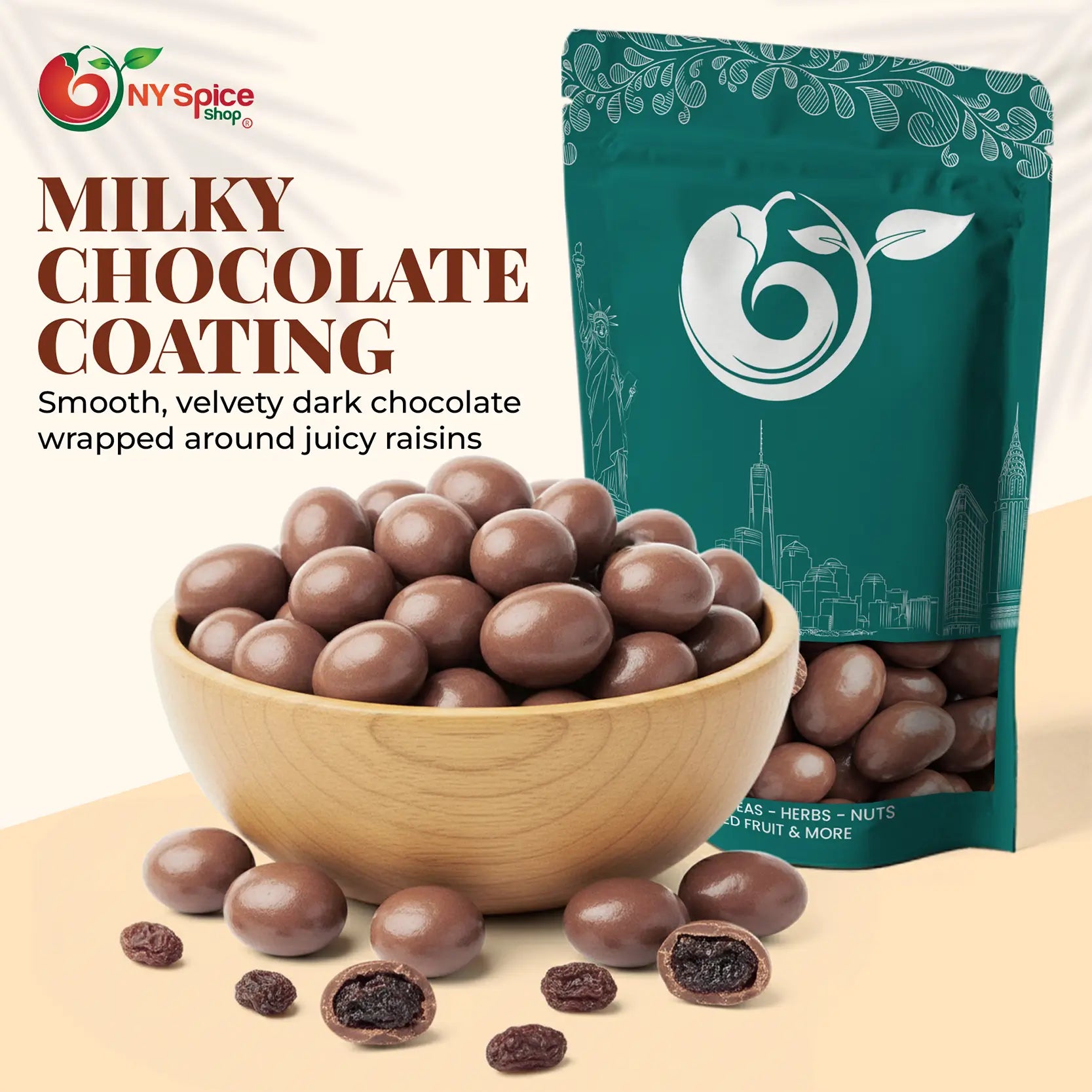 Milk Chocolate Raisins - Sugar Free - NY Spice Shop
