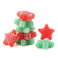 Red & Green Sanded Sour Jelly Stars