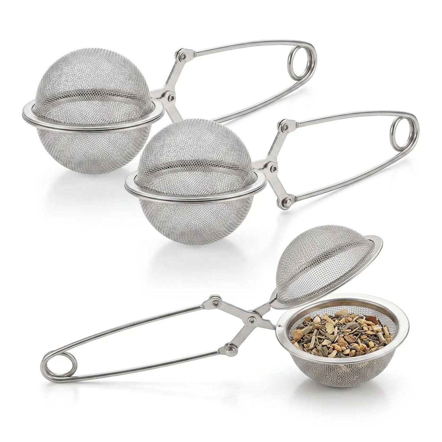 Silver Stainless Steel Tea Infuser  -  Loose Tea Leaf Strainer