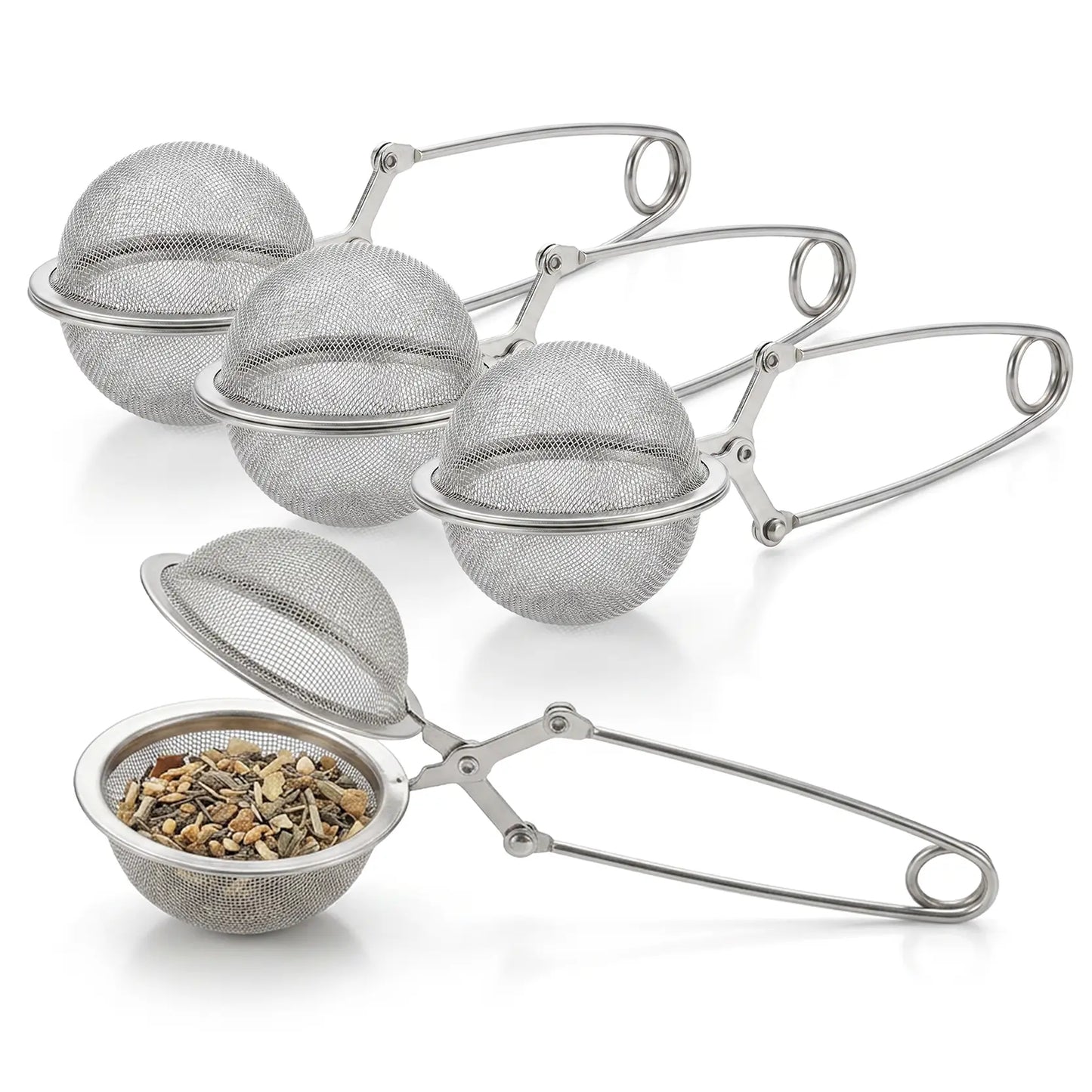 Silver Stainless Steel Tea Infuser  -  Loose Tea Leaf Strainer