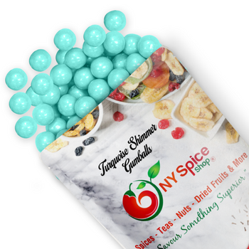 Turquoise Shimmer Gumballs - Cotton Candy Flavor - NY Spice Shop