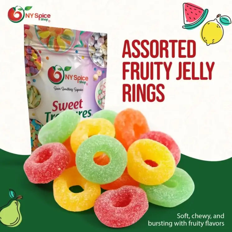 Assorted Fruit Jelly Rings - NY Spice Shop