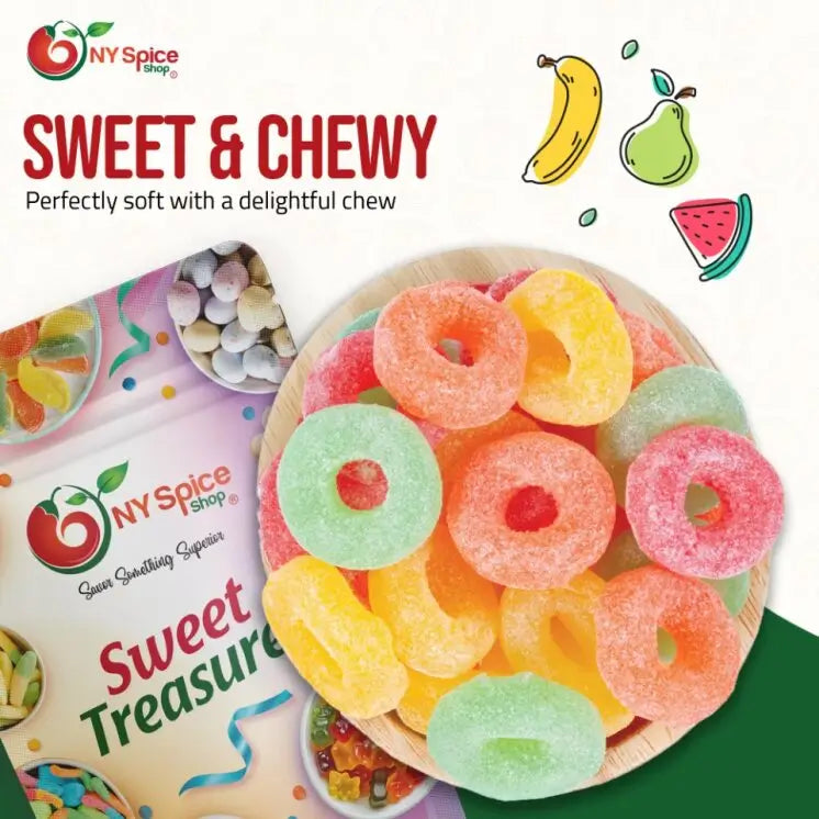 Assorted Fruit Jelly Rings - NY Spice Shop