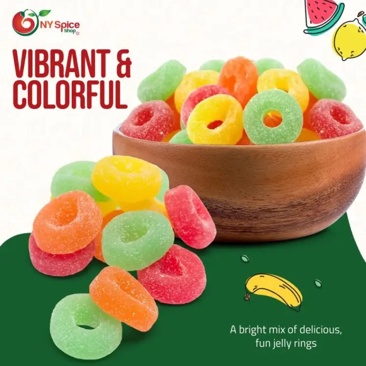 Assorted Fruit Jelly Rings - NY Spice Shop