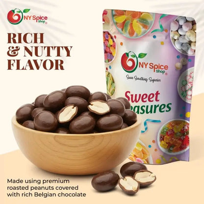 Belgian Dark Chocolate Covered Peanuts - NY Spice Shop