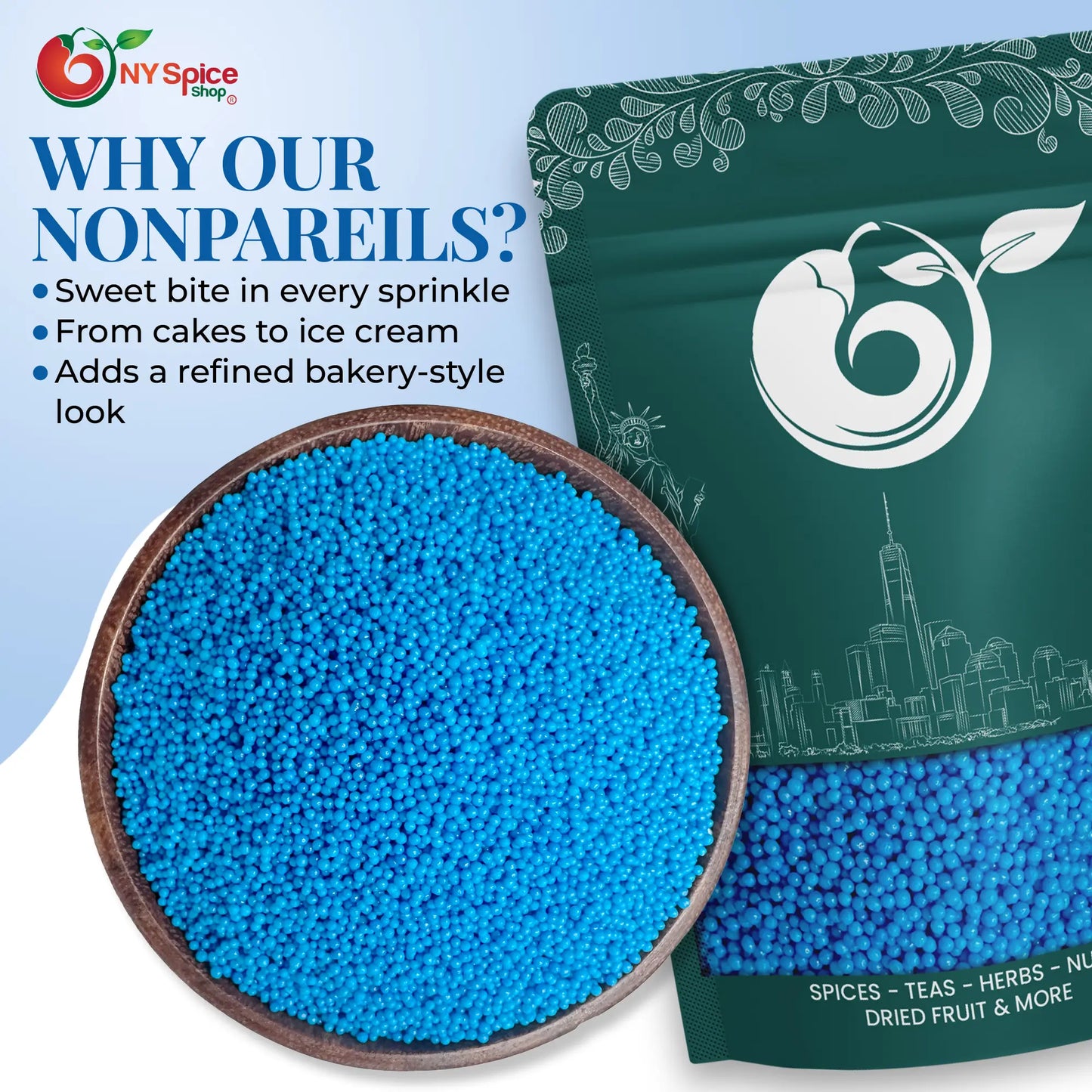 Blue Nonpareils - NY Spice Shop