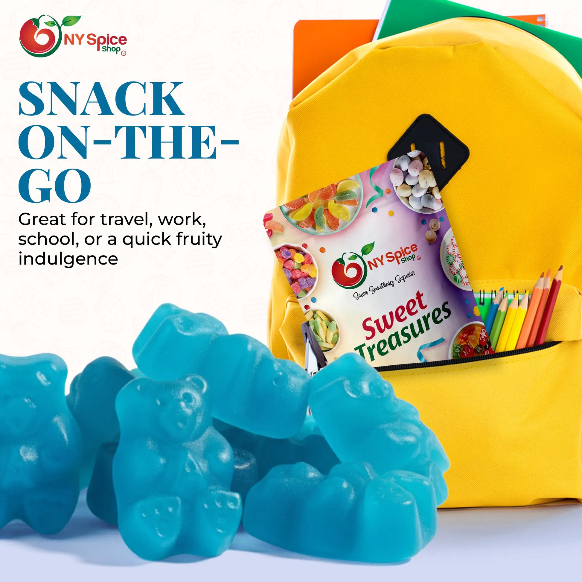 Blue Raspberry Gummy Bears - NY Spice Shop