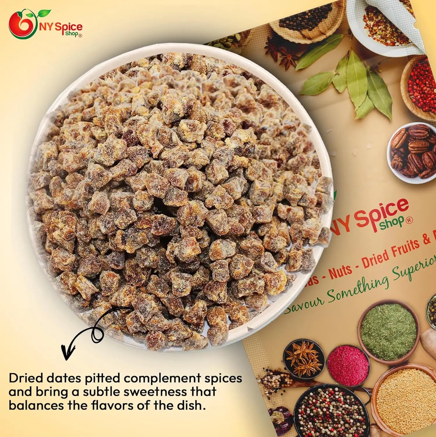 Chopped Dates - Diced Dates - NY Spice Shop