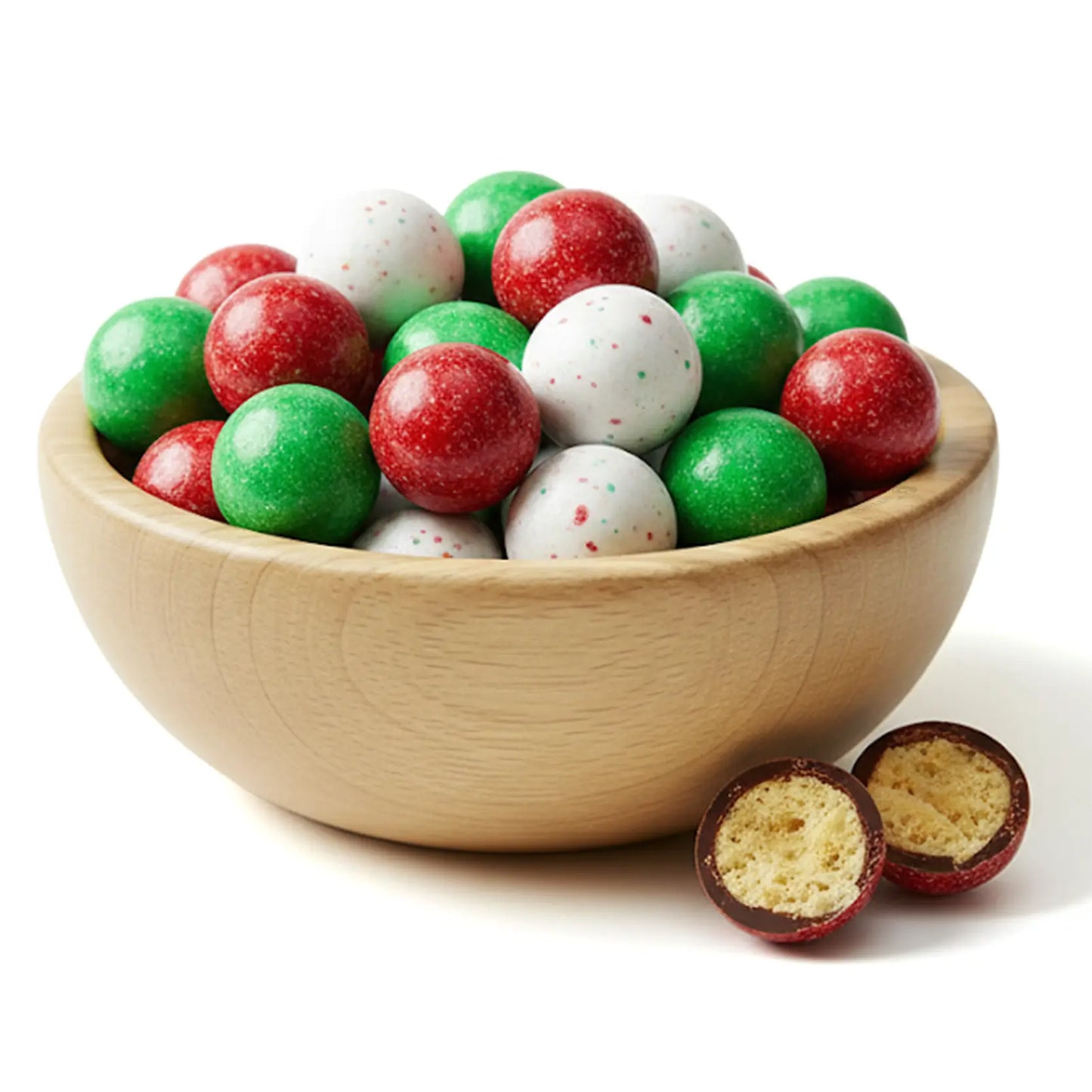 Christmas Malt Balls, Milk Chocolate Malt Balls | Red, White, Green