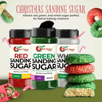 Red-White-Green Sanding Sugar (Pack of 3)