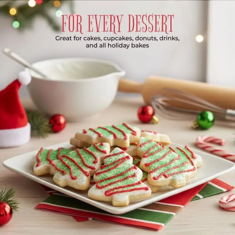 Red-White-Green Sanding Sugar (Pack of 3)