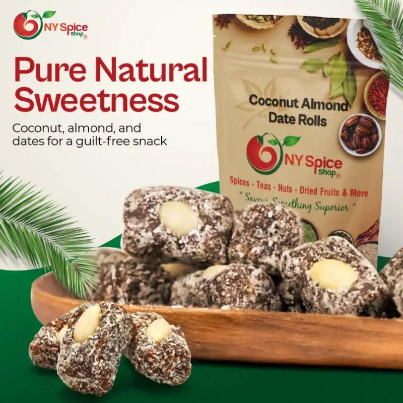 Coconut Almond Date Rolls - NY Spice Shop