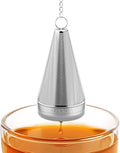 Cone Tea Infusers with a Drip Tray - Long Chain Tea Strainer