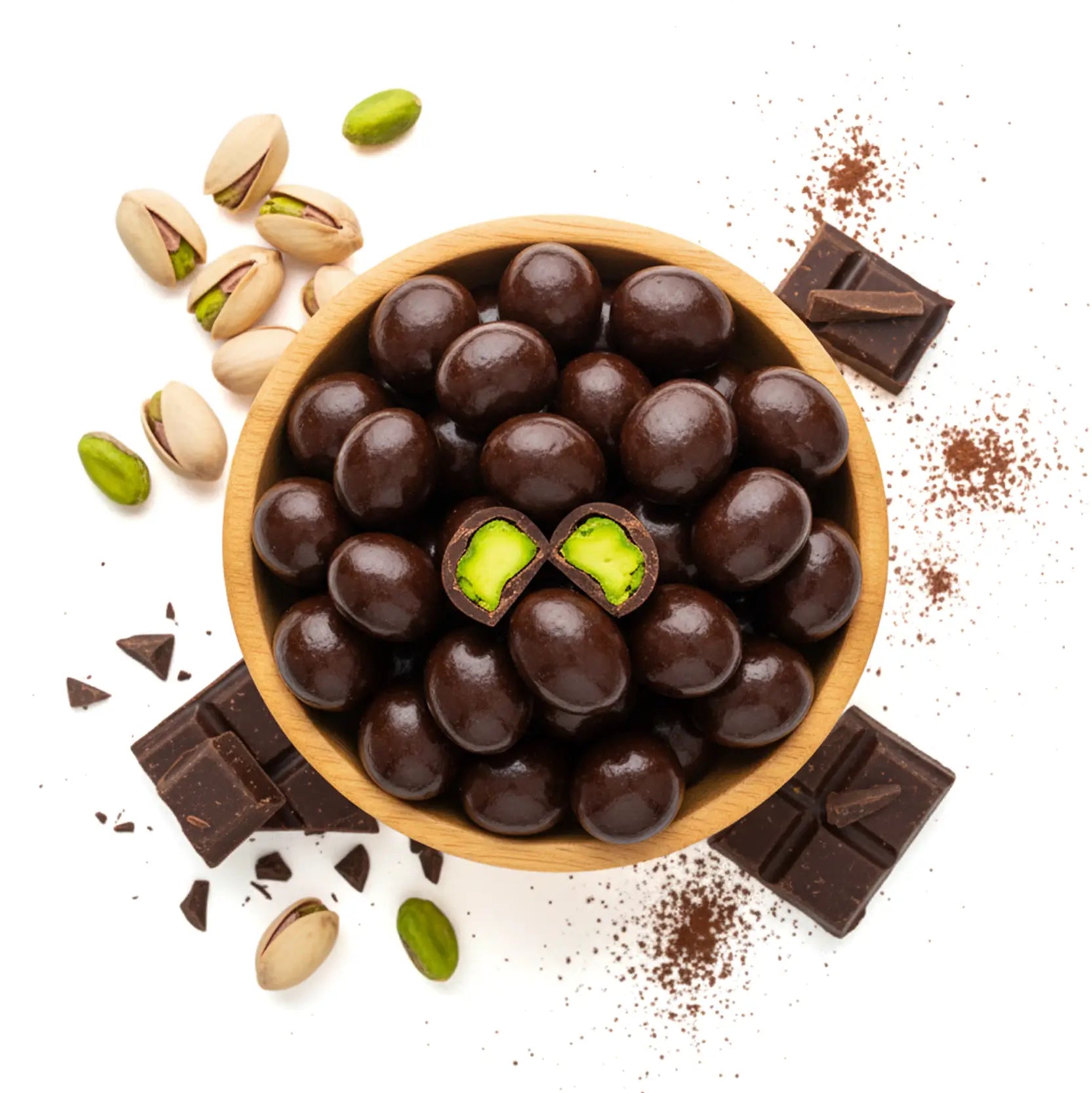 Dark Chocolate Covered Pistachios - NY Spice Shop