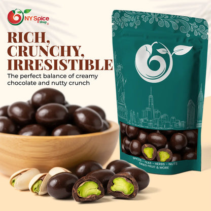 Dark Chocolate Covered Pistachios - NY Spice Shop