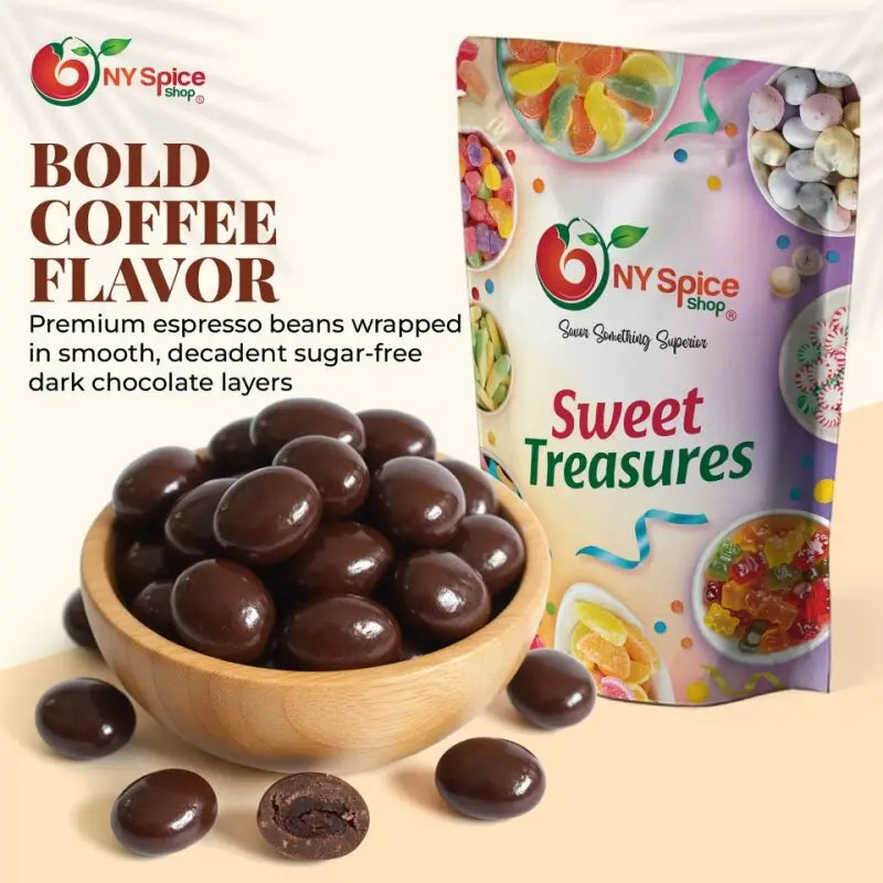 Dark Chocolate Espresso Beans - Sugar Free - NY Spice Shop