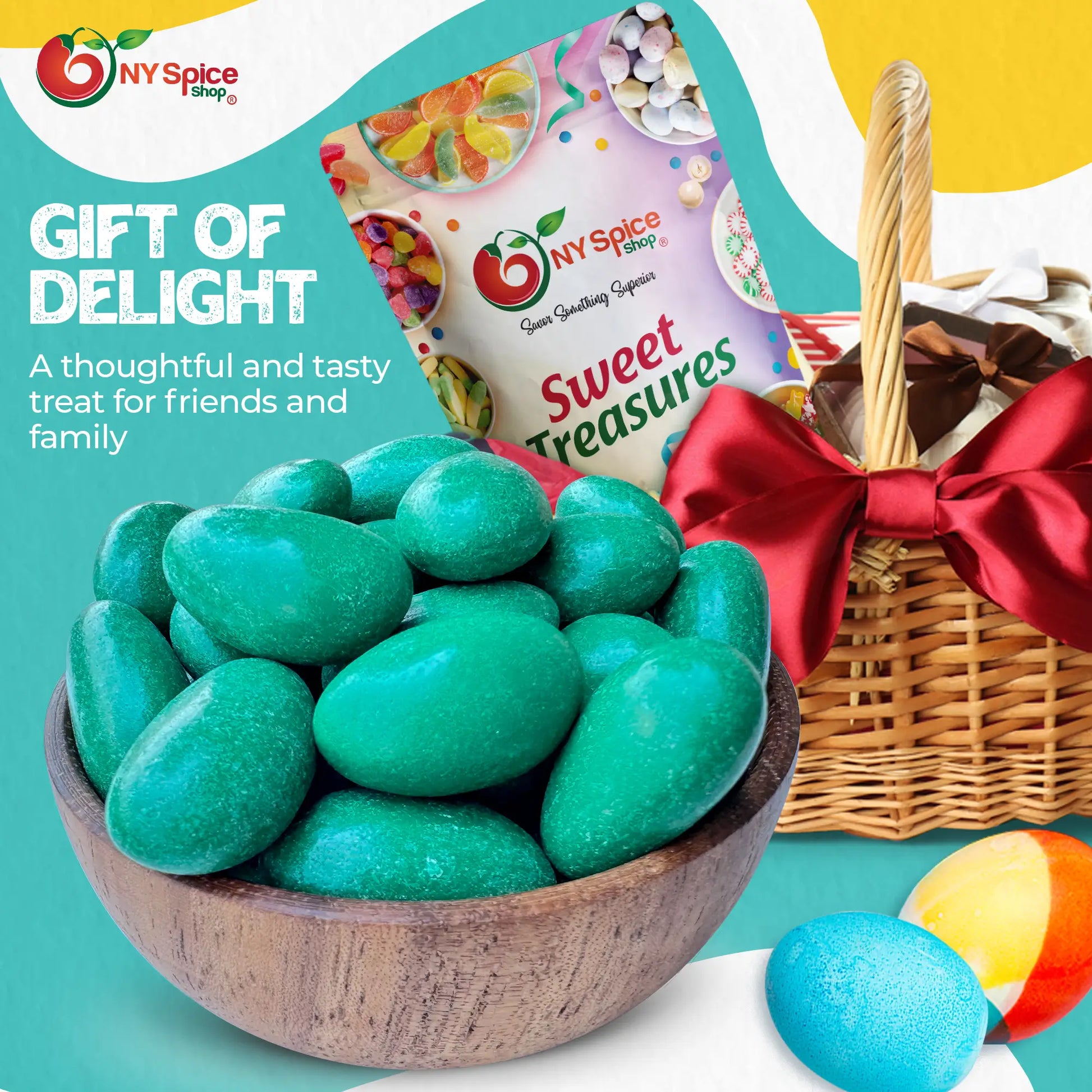 Dark Green Jordan Almonds - NY Spice Shop