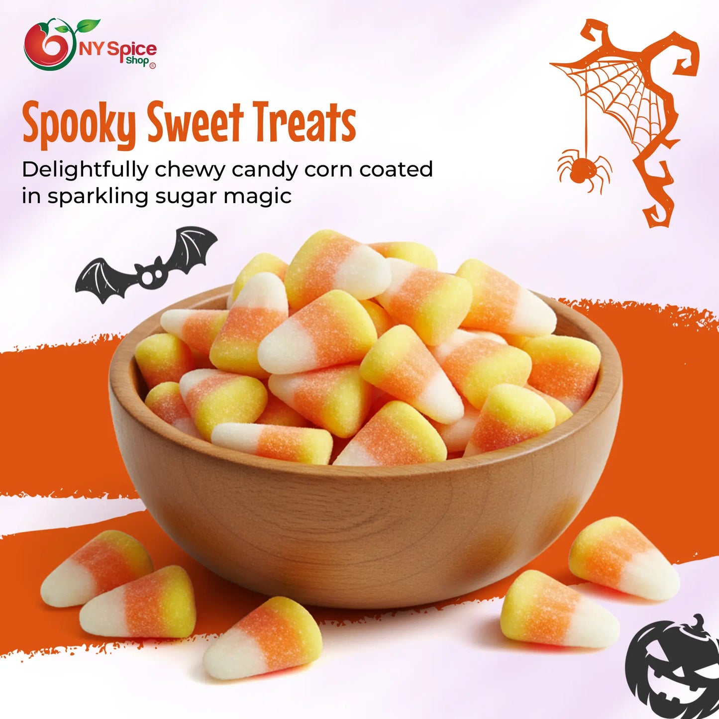 Gummy Candy Corn - Sugar Coated - NY Spice Shop