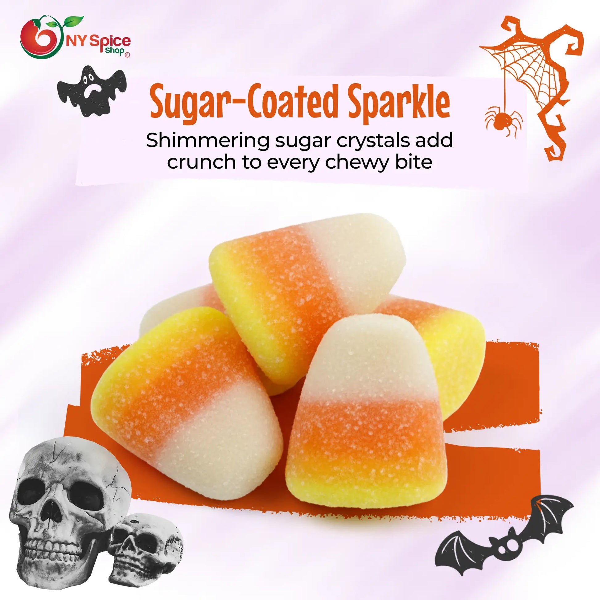 Gummy Candy Corn - Sugar Coated - NY Spice Shop