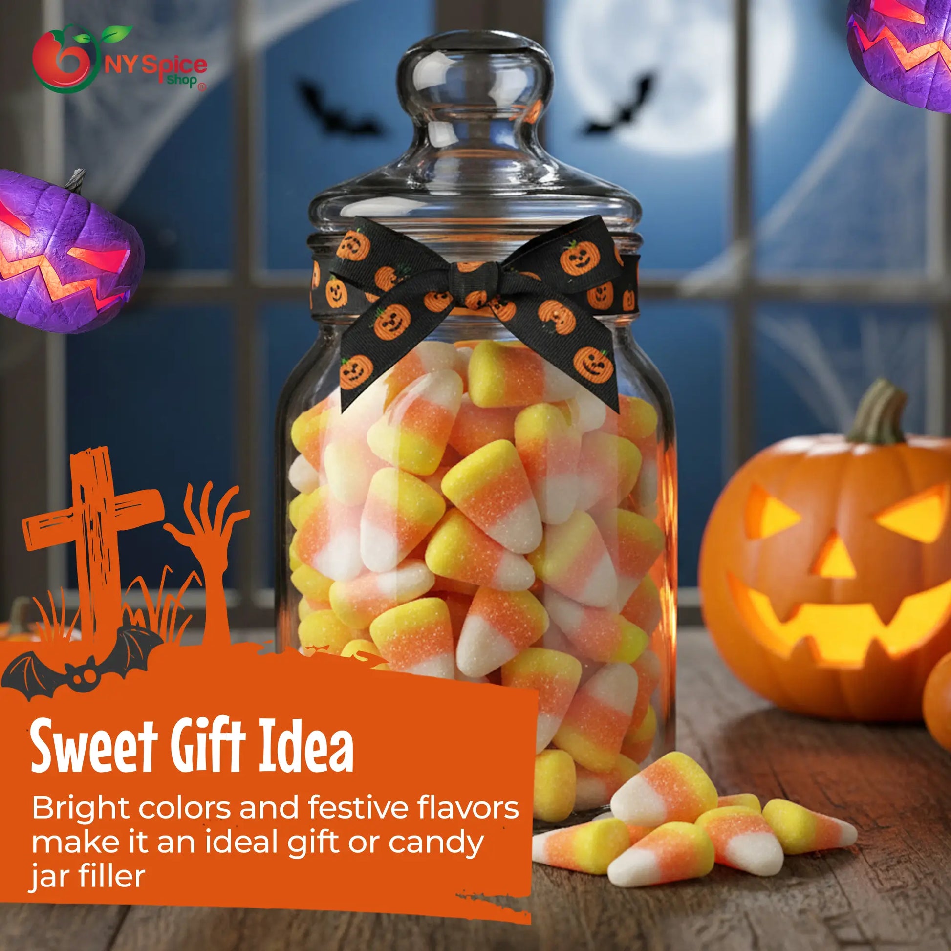 Gummy Candy Corn - Sugar Coated - NY Spice Shop