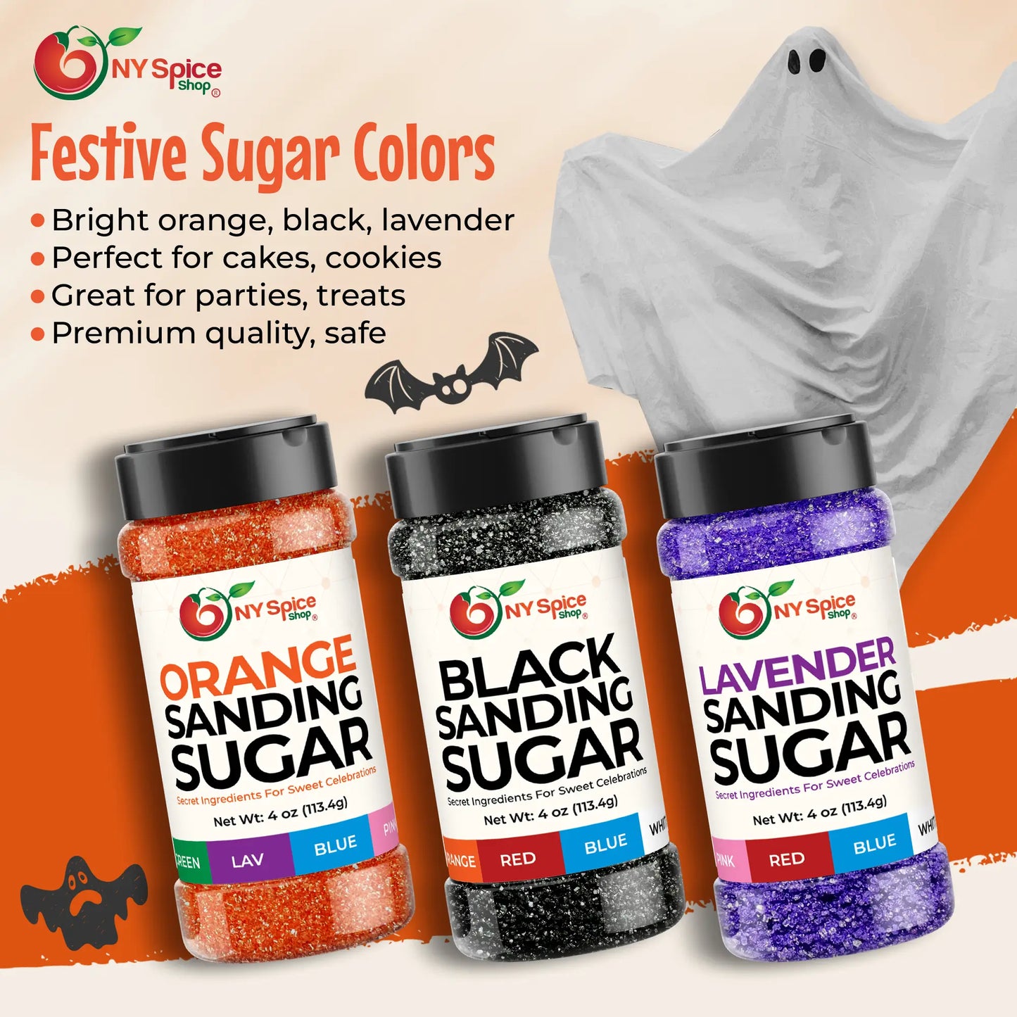 Orange-Black-Lavender (Pack of 3)