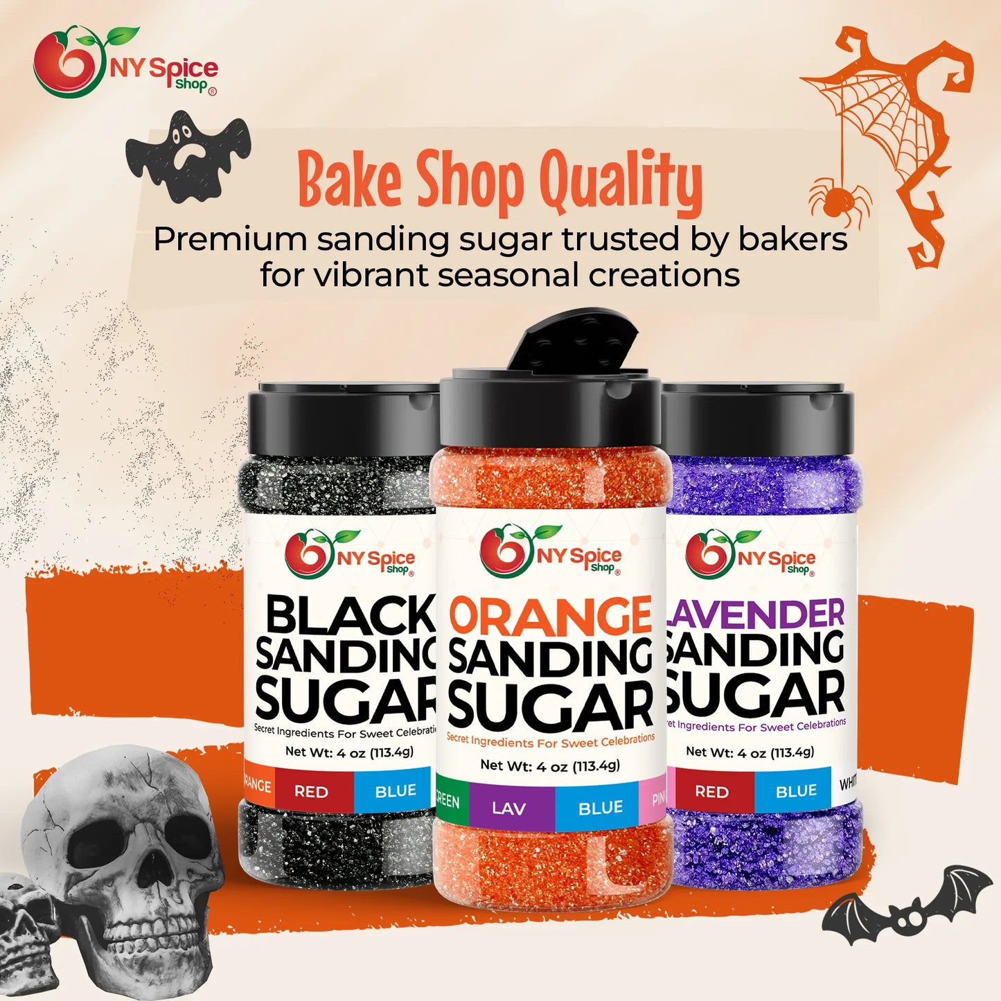 Orange-Black-Lavender (Pack of 3)