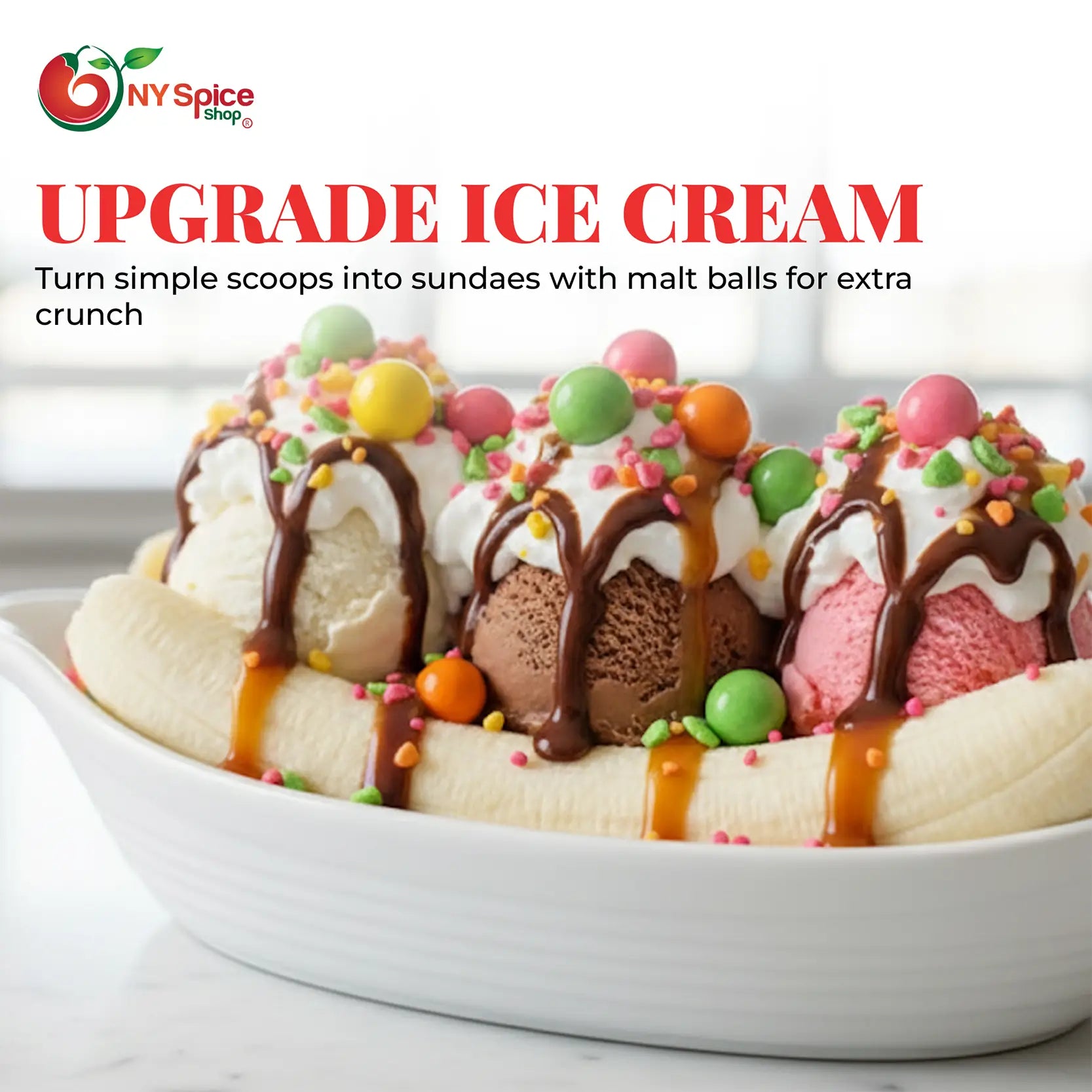Ice Cream Sundae Malted Milk Balls - NY Spice Shop