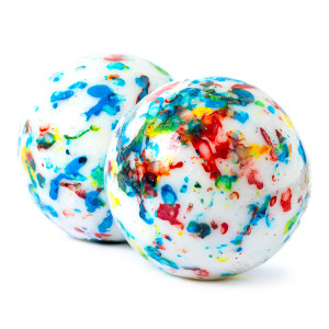 Colossal Wrapped White Psychedelic Jawbreaker 3.38 Inches