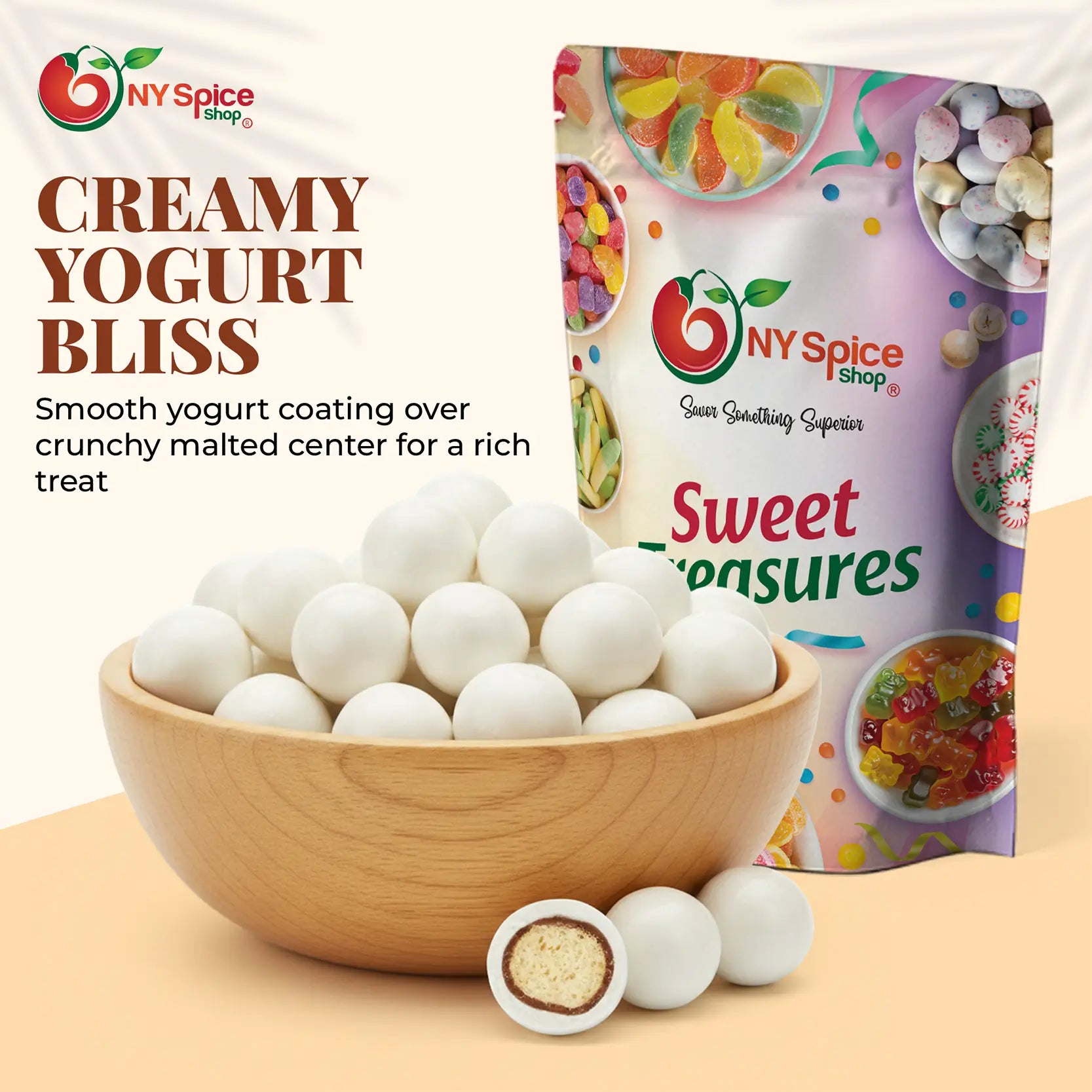 Jumbo Yogurt Malted Balls - NY Spice Shop