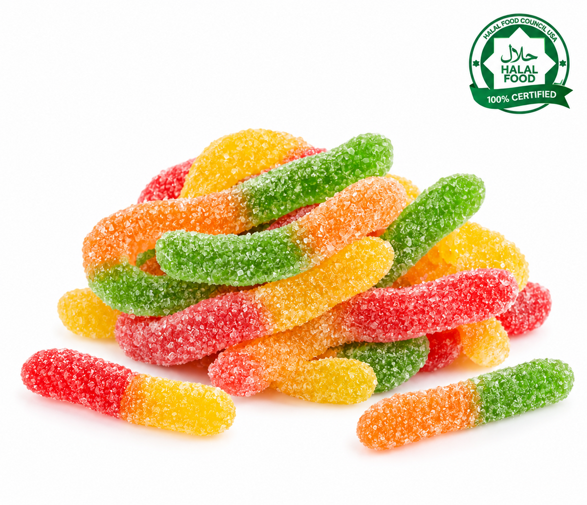 Halal Sour Gummy Worms
