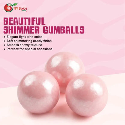 Light Pink Shimmer Gumballs - Tutti Frutti Flavor