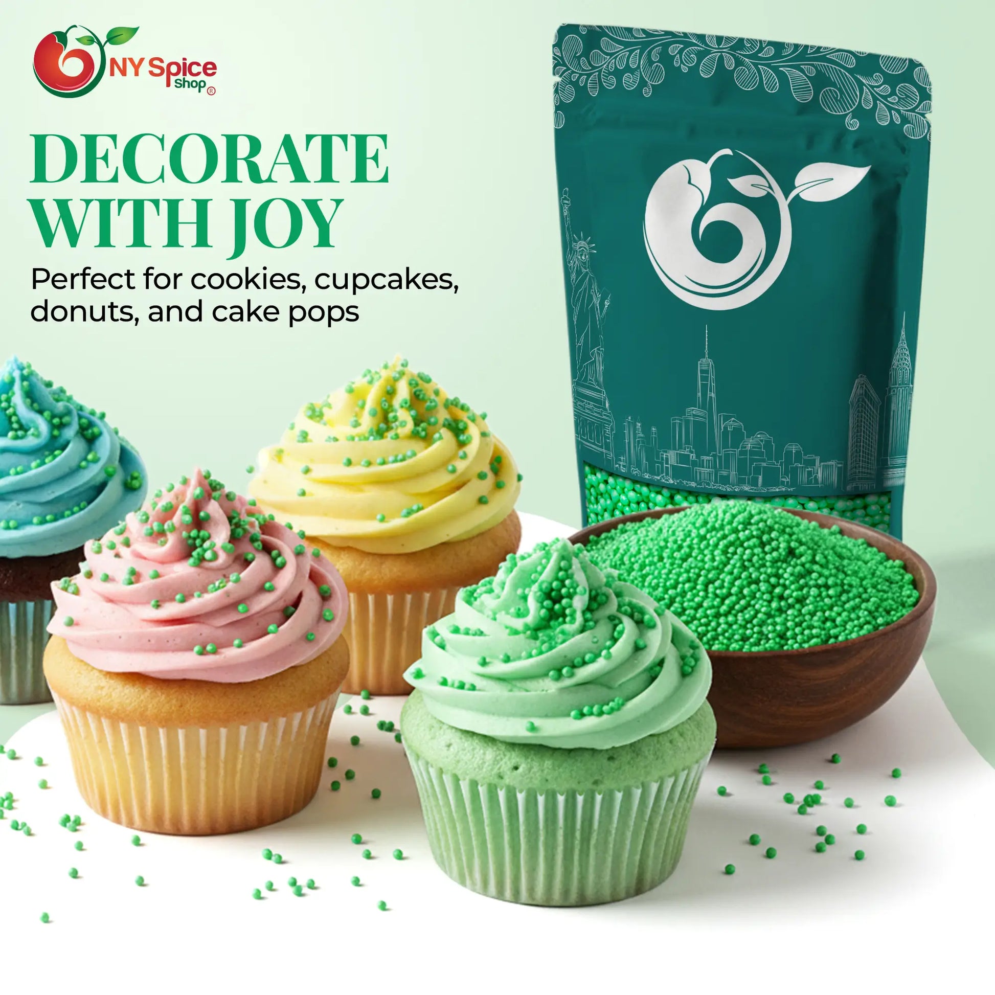 Lime Green Nonpareils - NY Spice Shop