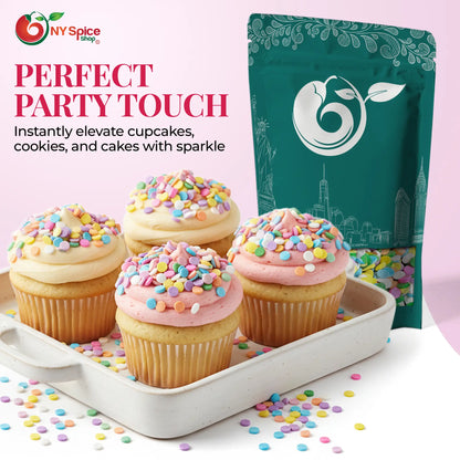 Mini Pastel Confetti Sequin Sprinkles - NY Spice Shop