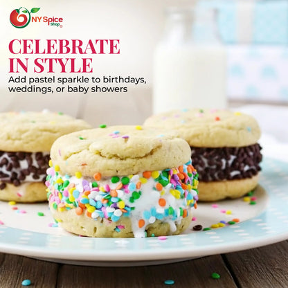 Mini Pastel Confetti Sequin Sprinkles - NY Spice Shop