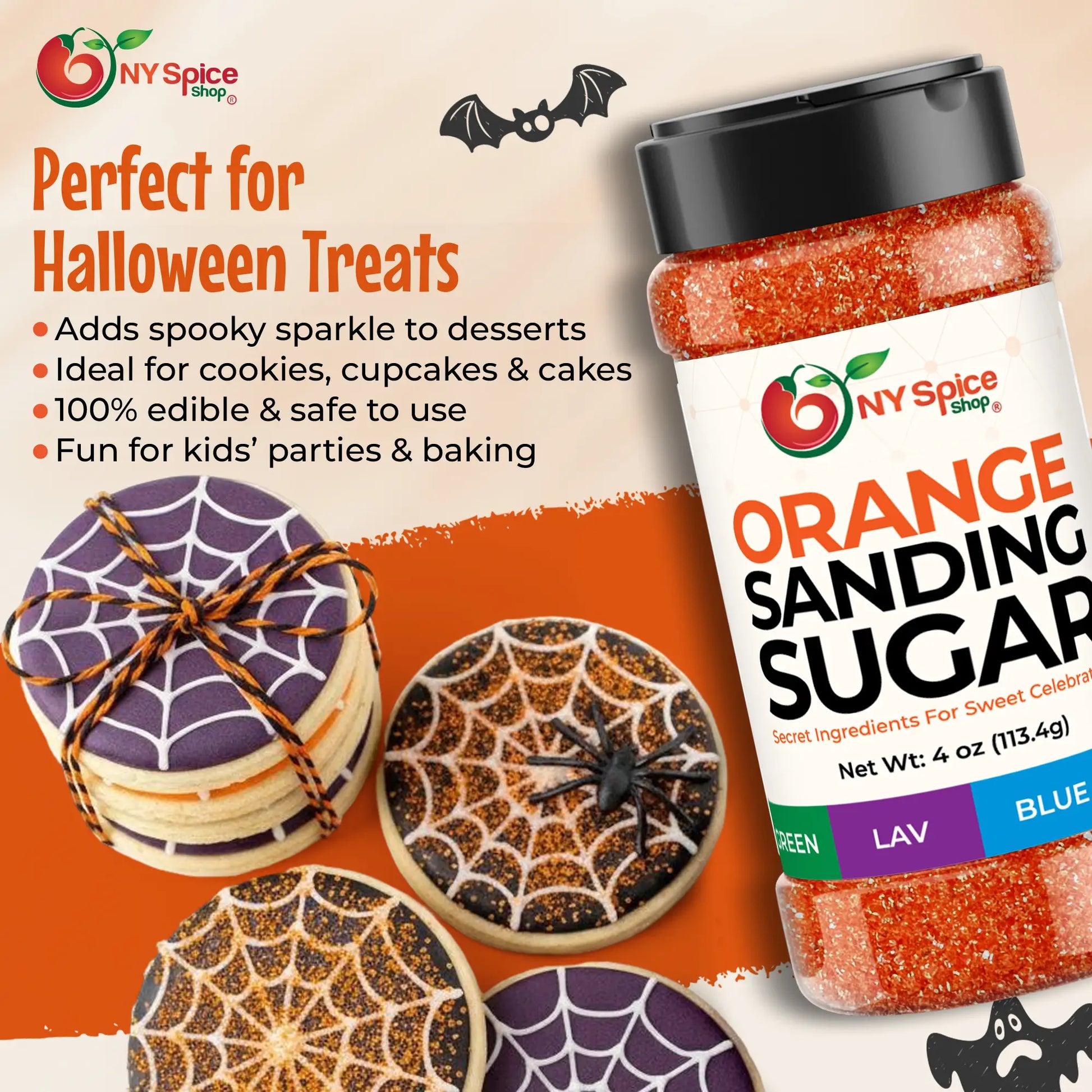Orange Sanding Sugar - NY Spice Shop