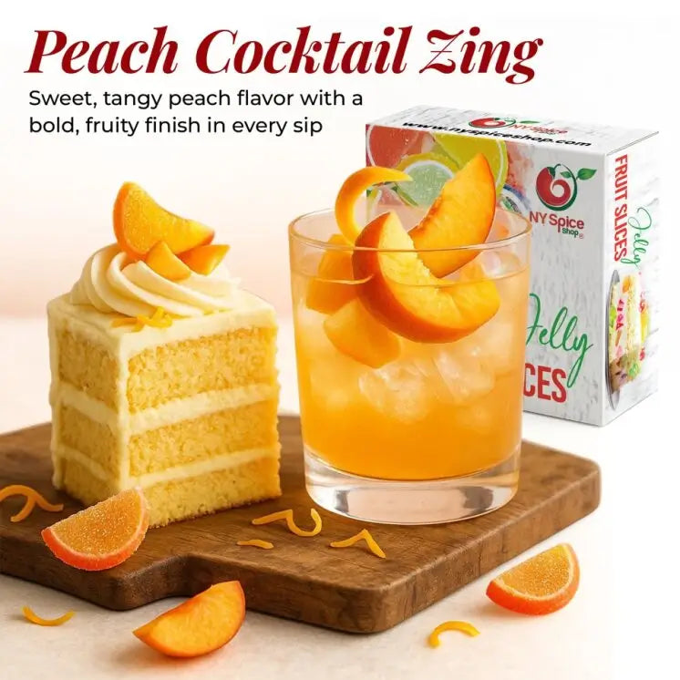 Sour Peach Jelly Fruit Slices - NY Spice Shop