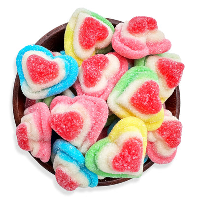 Rainbow Triple Layer Gummy Hearts - NY Spice Shop