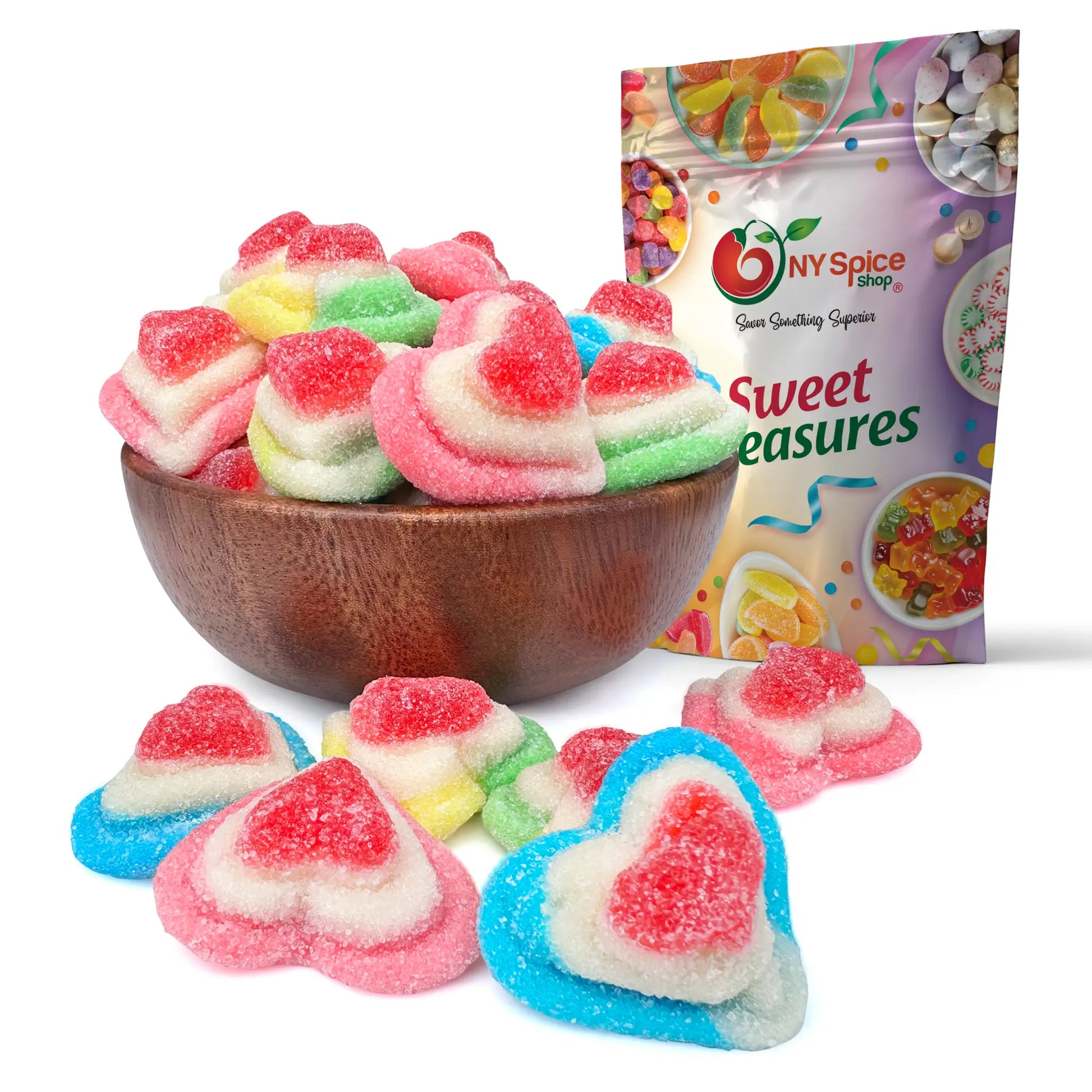 Rainbow Triple Layer Gummy Hearts - NY Spice Shop - Buy Gummies Online Rainbow Triple Layer Gummy Hearts - NY Spice Shop - Buy Gummies Online