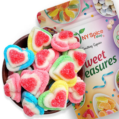 Rainbow Triple Layer Gummy Hearts - NY Spice Shop