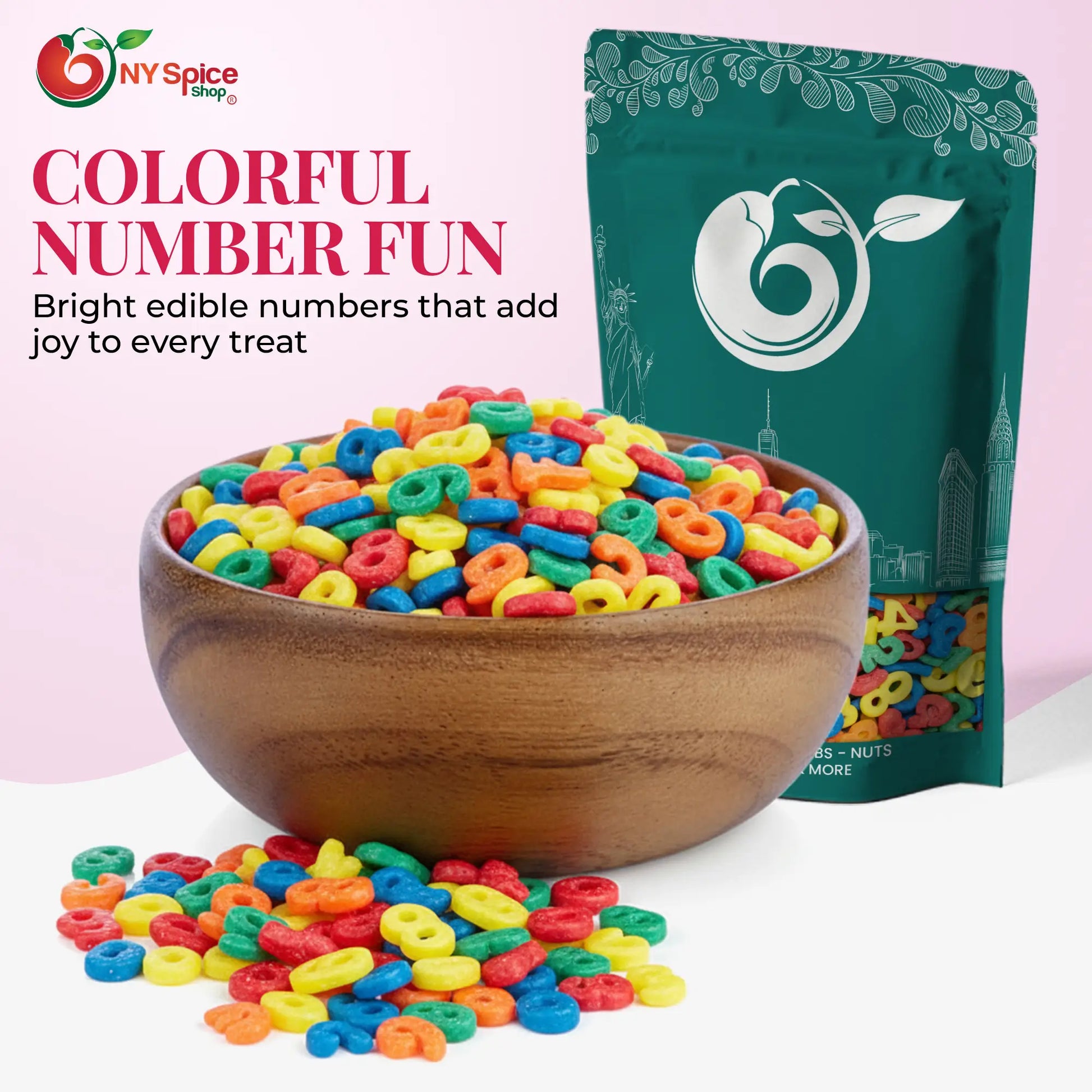 Rainbow Number Sprinkles - NY Spice Shop