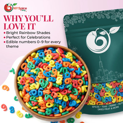 Rainbow Number Sprinkles - NY Spice Shop