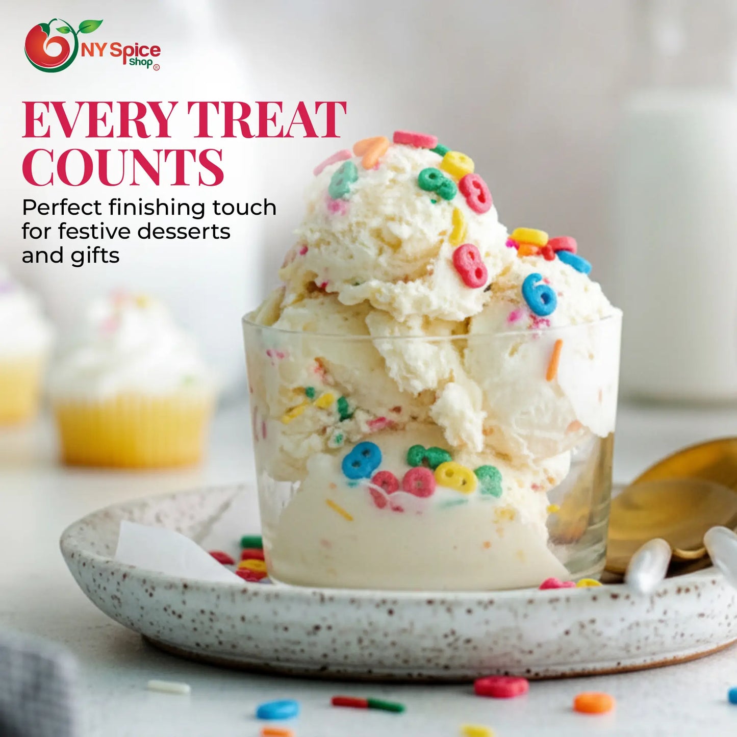 Rainbow Number Sprinkles - NY Spice Shop