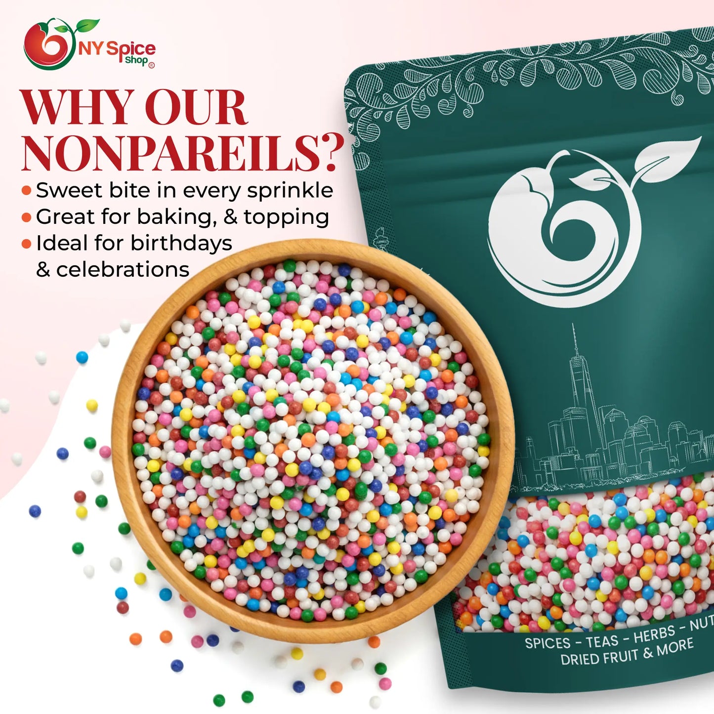 Rainbow Nonpareils - NY Spice Shop