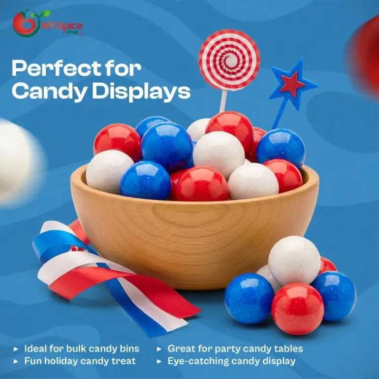 Red, Blue & White Gumballs - NY Spice Shop
