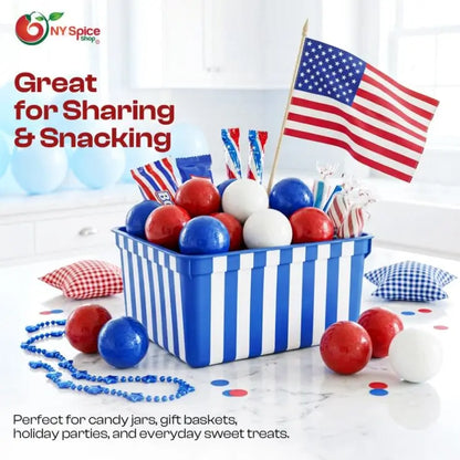 Red, Blue & White Gumballs - NY Spice Shop