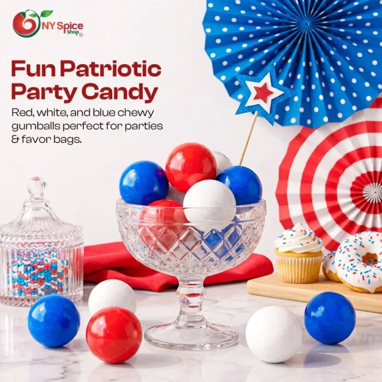 Red, Blue & White Gumballs - NY Spice Shop
