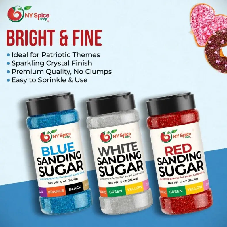 Red-White-Blue Sanding Sugar - NY Spice Shop