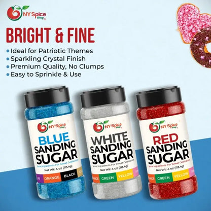 Red-White-Blue Sanding Sugar - NY Spice Shop