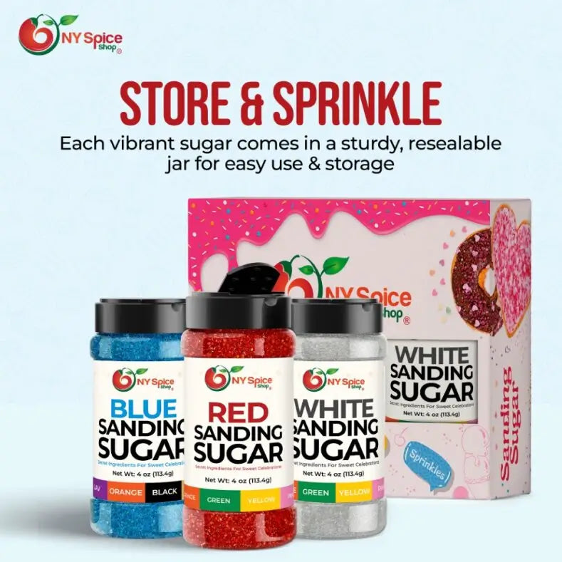 Red-White-Blue Sanding Sugar - NY Spice Shop